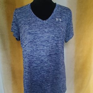 Under Armour women's Gray v neck Tshirt L